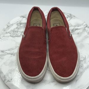 VANS Sangria Red Suede Slip On-M6.5/W8